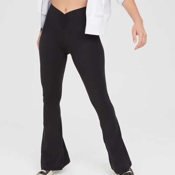 OFFLINE By Aerie Real Me High Waisted Ruched Flare Legging - Picture 2 of 6